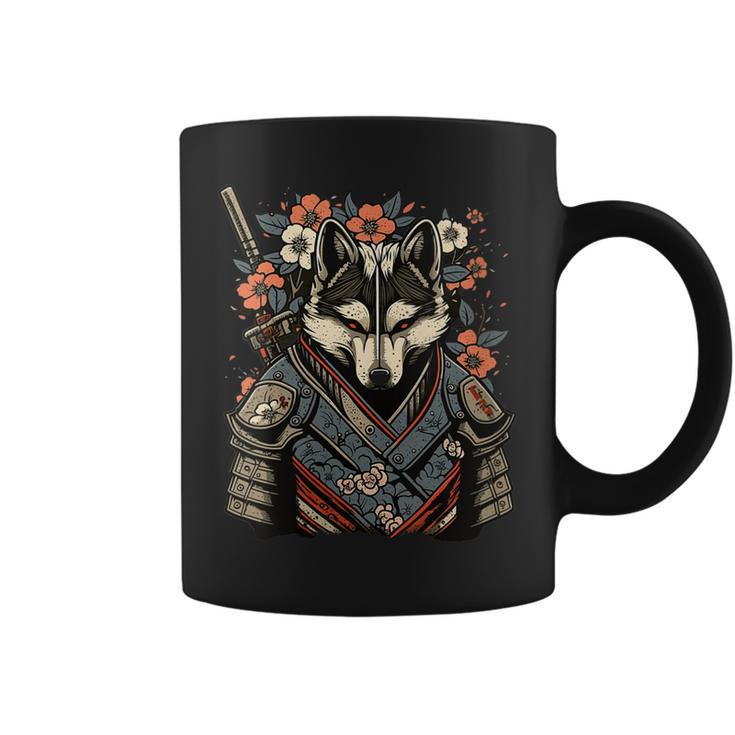 Japanese Samurai Wolf Tattoo Vintage Kawaii Ninja  Gift For Womens Gift For Women Coffee Mug