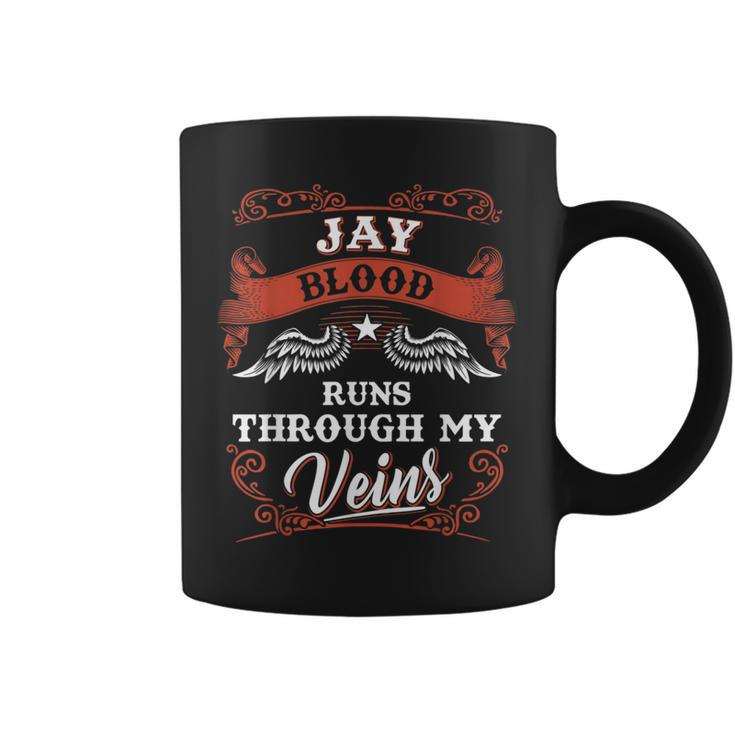 Jay Blood Runs Through My Veins Family Christmas Coffee Mug