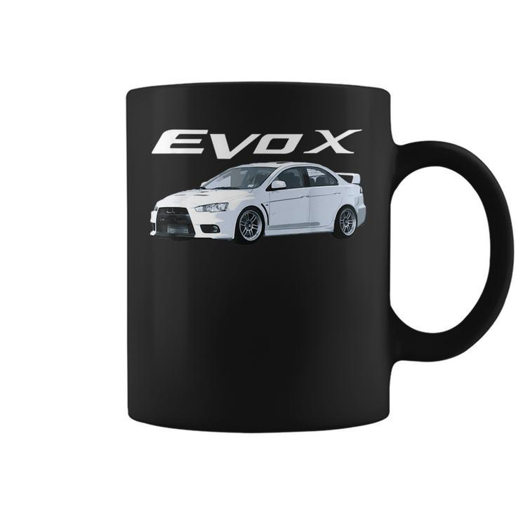 Jdm Car Evo X White Rpf1 Coffee Mug