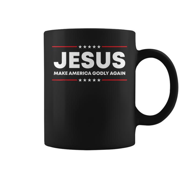 Jesus Make America Godly Again Patriotic Christian Faith Usa  Coffee Mug