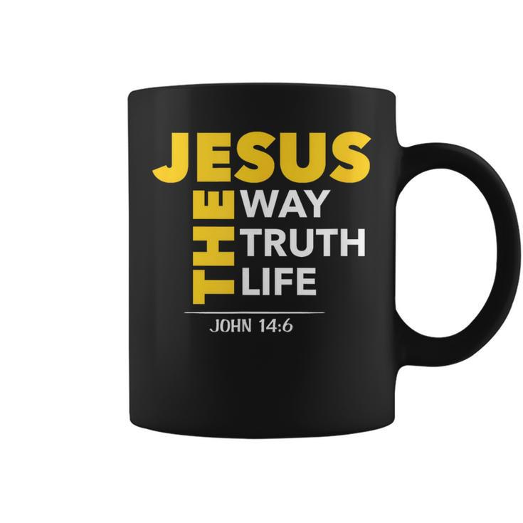 Jesus The Way Truth Life John 146 Christian Bible Coffee Mug