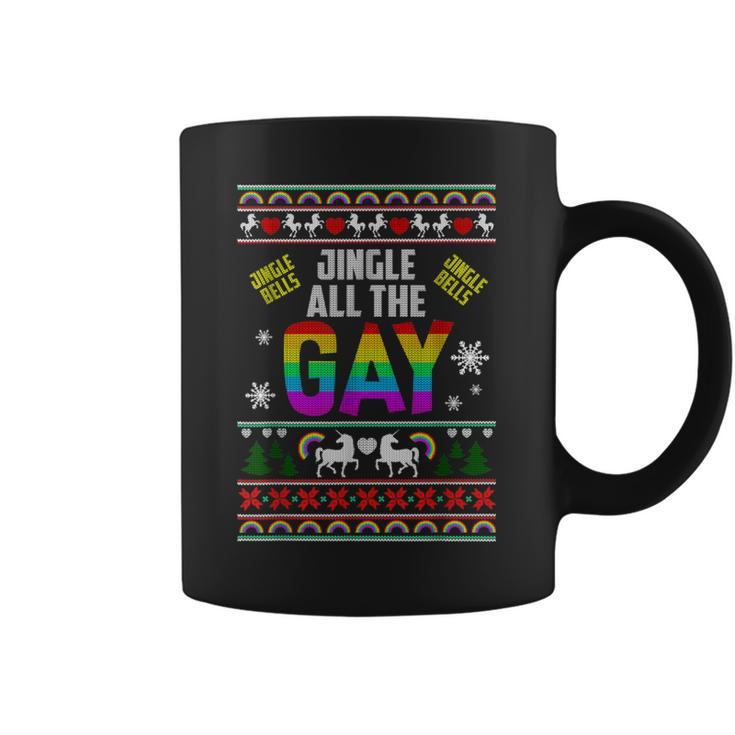 Jingle Bells Jingle All The Gay Ugly Christmas Sweater Coffee Mug