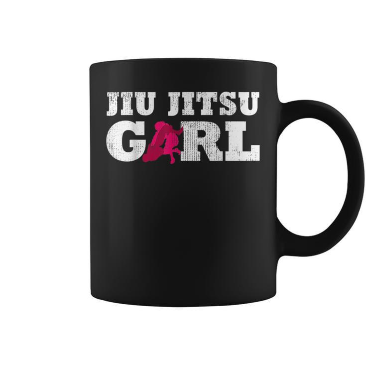 Jiu Jitsu Girl Player Silhouette Sport Gift  Coffee Mug