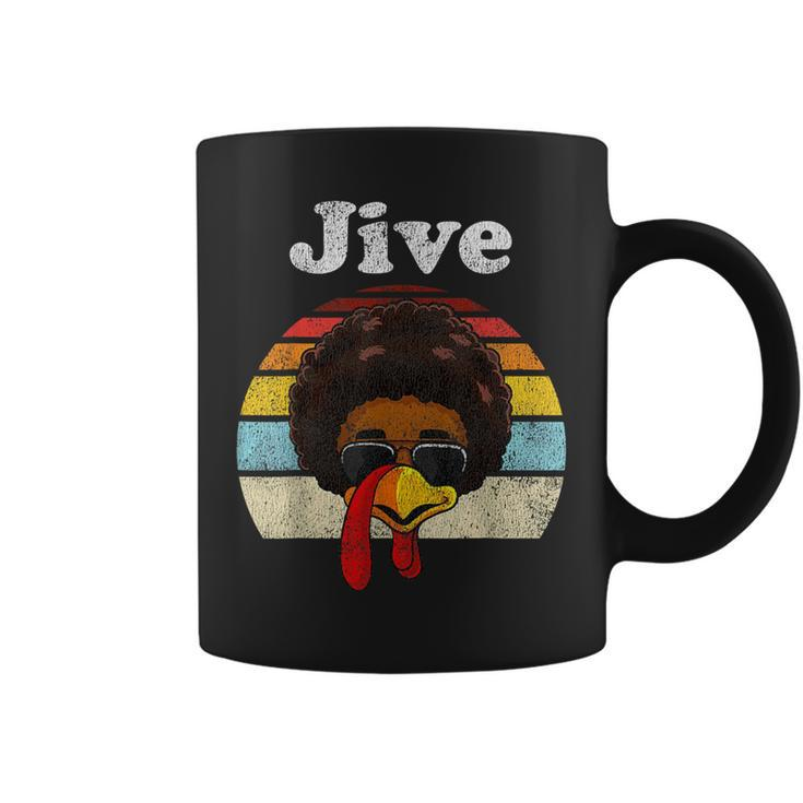 Jive Thanksgiving Turkey Day Face Vintage Retro Style Coffee Mug