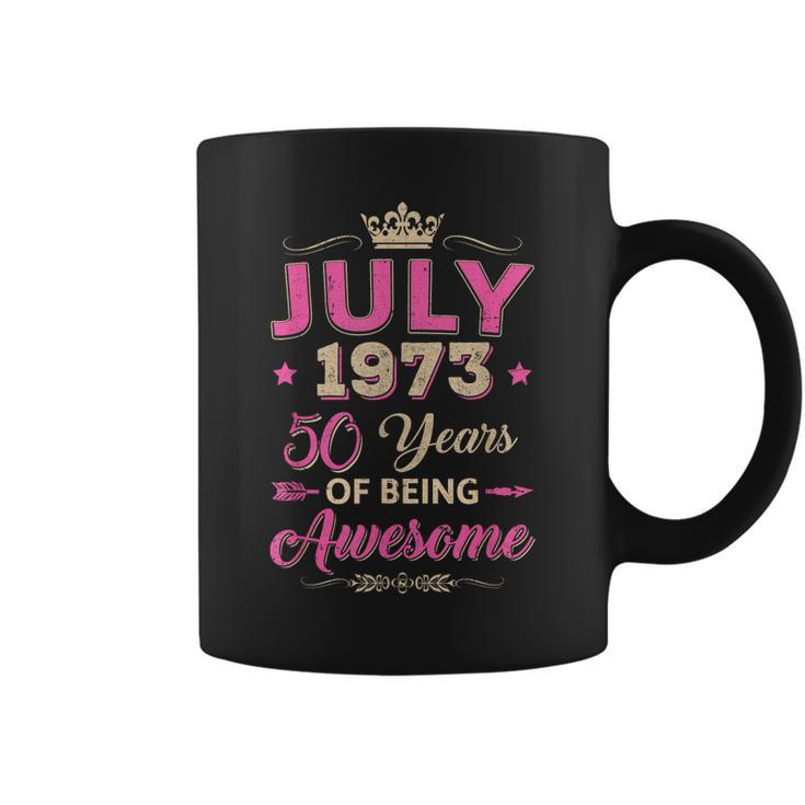 July 1973 50 Years Of Being Awesome Retro 50Th Birthday  Coffee Mug