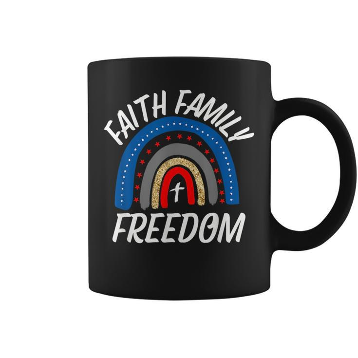 July 4Th Women’S Patriotic Faith Family Freedom American  Coffee Mug