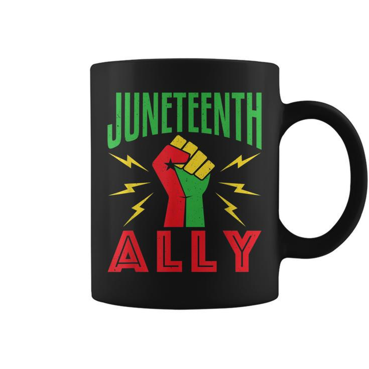 Junenth Ally June 19 Support Protest Pride Fist Men Women  Coffee Mug