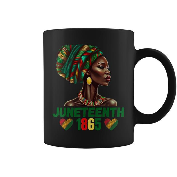 Junenth Black Afro American Woman 1865 Pride African  Coffee Mug