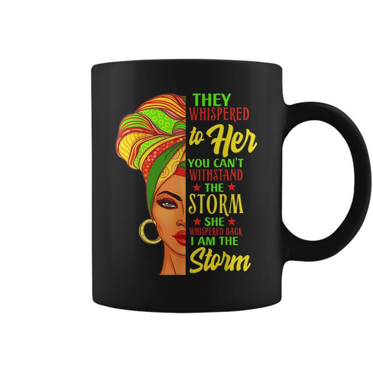 Junenth Black History African Woman Afro I Am The Storm  Coffee Mug