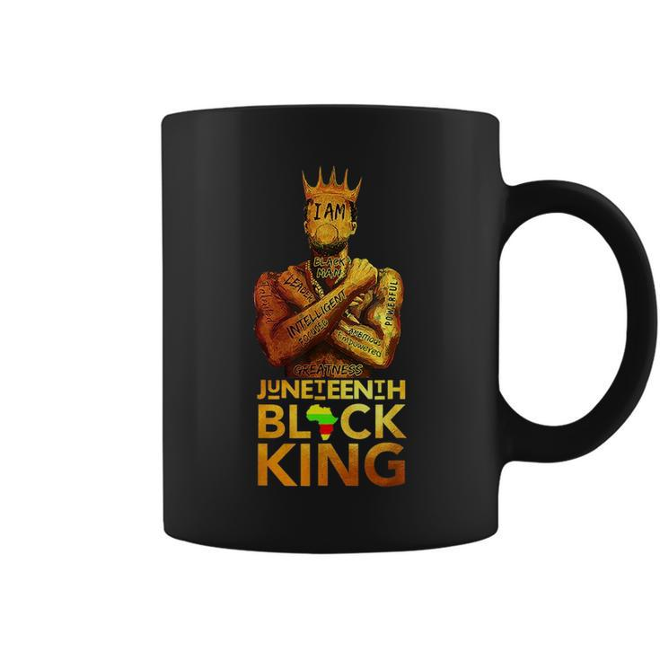 Junenth Black King Melanin Dad Fathers Day Black Afro  Coffee Mug