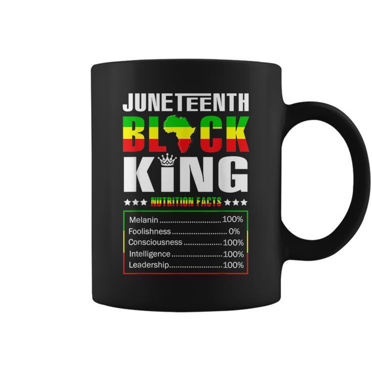Junenth Black King Nutritional Facts Dad Boys Fathers Day  Coffee Mug