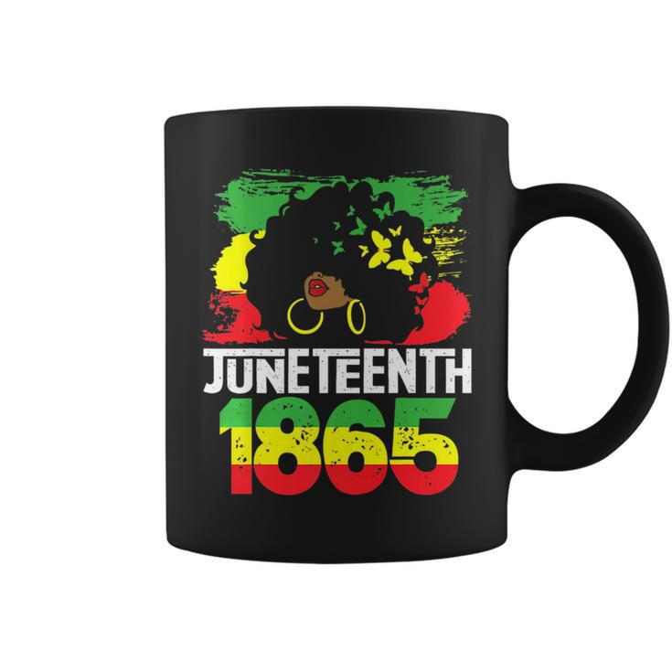 Junenth Black Woman Afro Design Coffee Mug