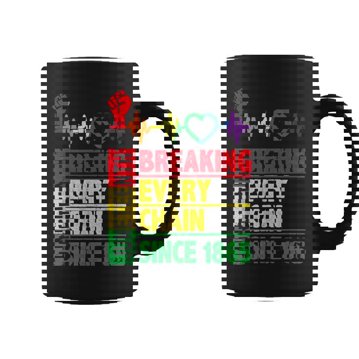 Junenth Breaking Every Chain Since 1865 African Freedom  Coffee Mug