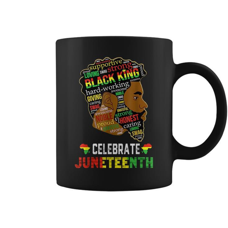 Junenth Celebrate 1865 Freedom Black King Fathers Day Men  Coffee Mug