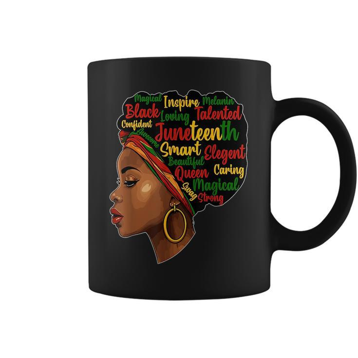 Junenth Is My Independence Day Afro Melanin Black Queen  Coffee Mug