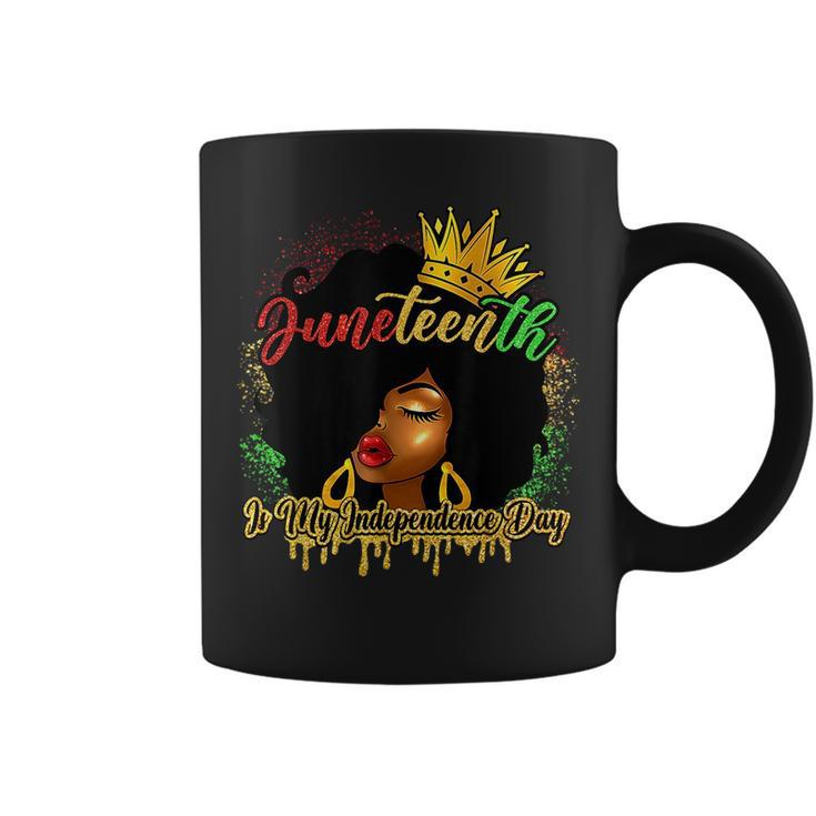 Junenth Is My Independence Day Black Girl Black Queen Coffee Mug