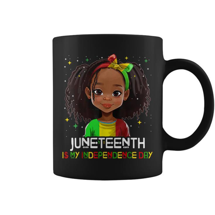Junenth Is My Independence Day Black Toddler Girl Kids  Coffee Mug