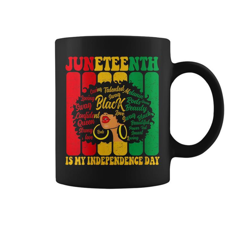 Junenth Is My Independence Day Black Women Afro Melanin  Coffee Mug