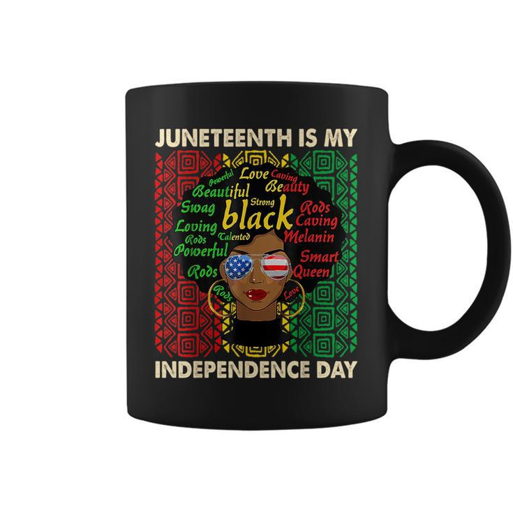 Junenth Is My Independence Day Black Women Afro Melanin  Coffee Mug