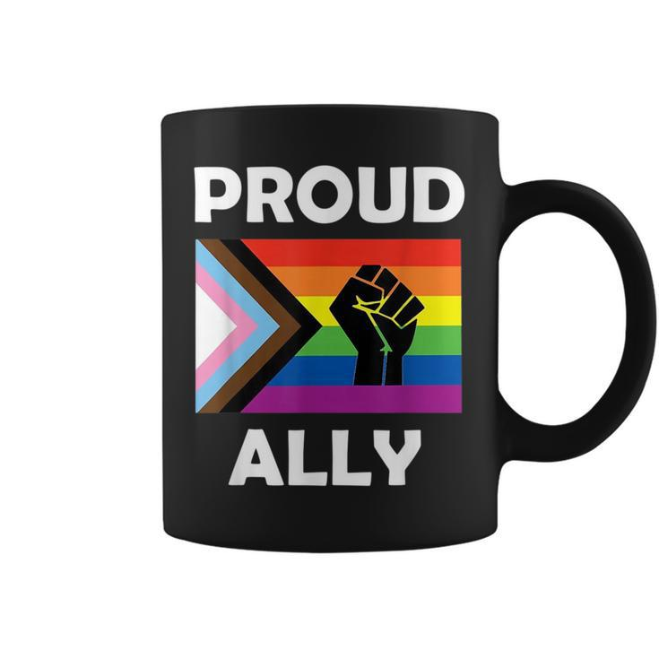 Junenth Proud Ally Lgbt Rainbow Gay Pride Flag Men  Coffee Mug