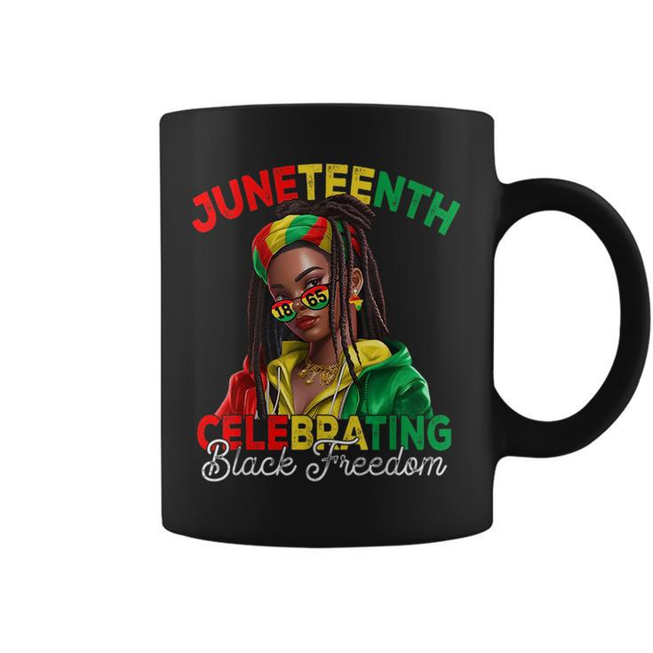 Junenth Women Celebrating Black Freedom 1865 African Girl  Coffee Mug