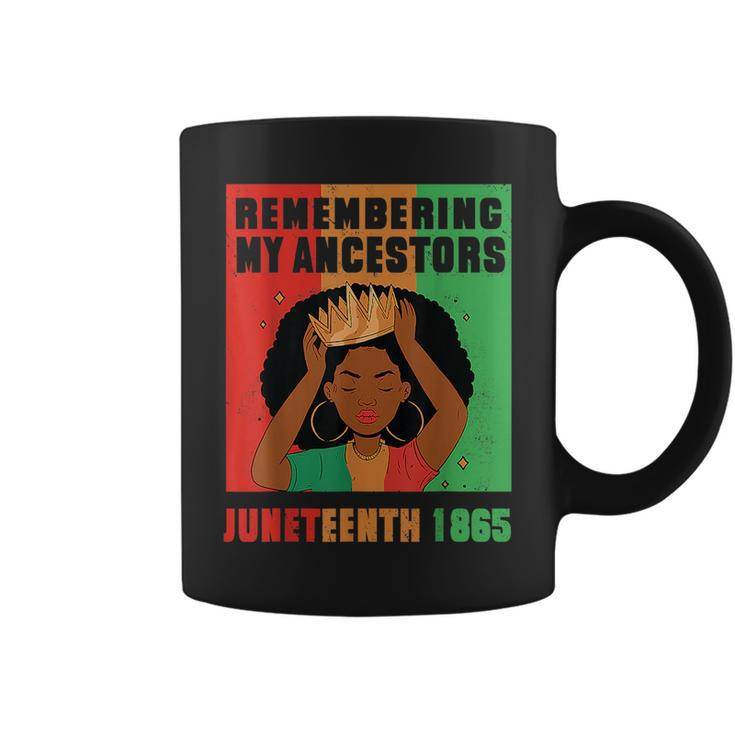 Junenth  Women Locd Hair Remembering My Ancestors  Coffee Mug