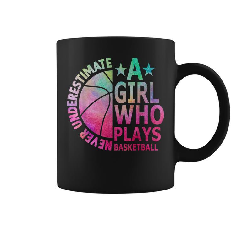 Just A Girl Who Loves Basketball Never Underestimate Bball Basketball Funny Gifts Coffee Mug