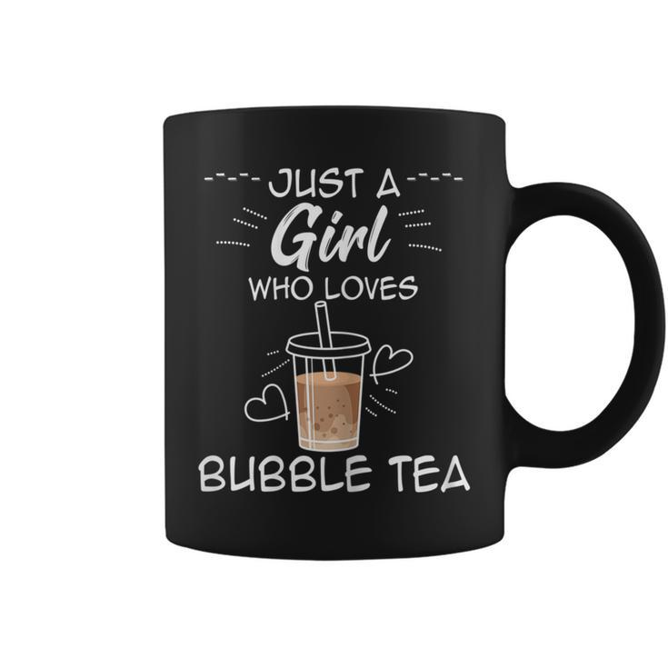 Just A Girl Who Loves Bubble Tea Cute Boba Milk Tea Design  Coffee Mug