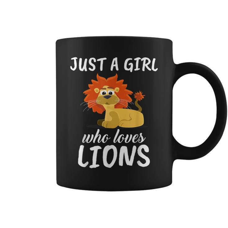 Just A Girl Who Loves Lions Clothes Outfit Gift Lion  Coffee Mug