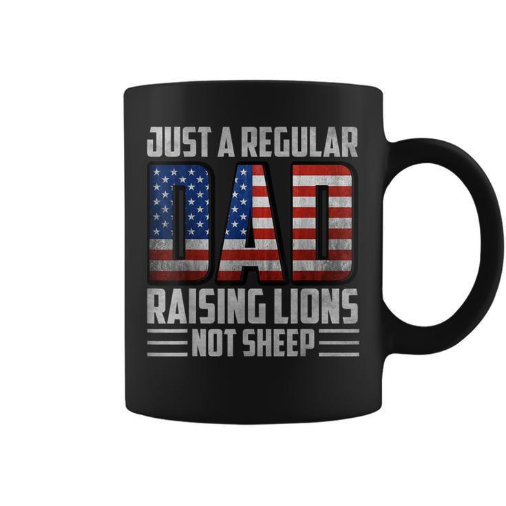Just A Regular Dad Raising Lions For Men Patriot  Coffee Mug