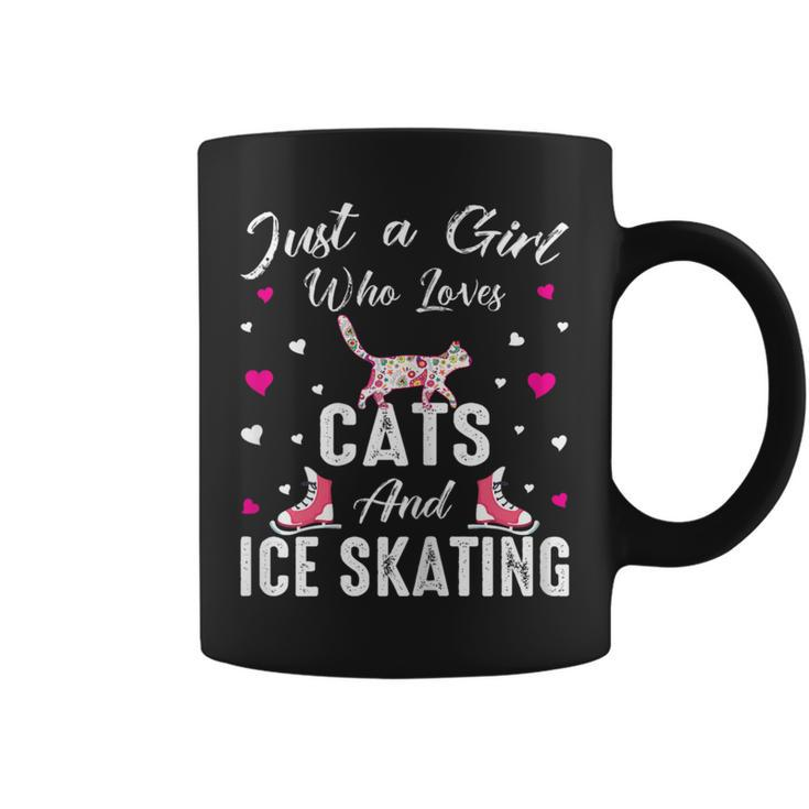 Just A Girl Who Loves Cats And Ice Skating Skate Girl Coffee Mug