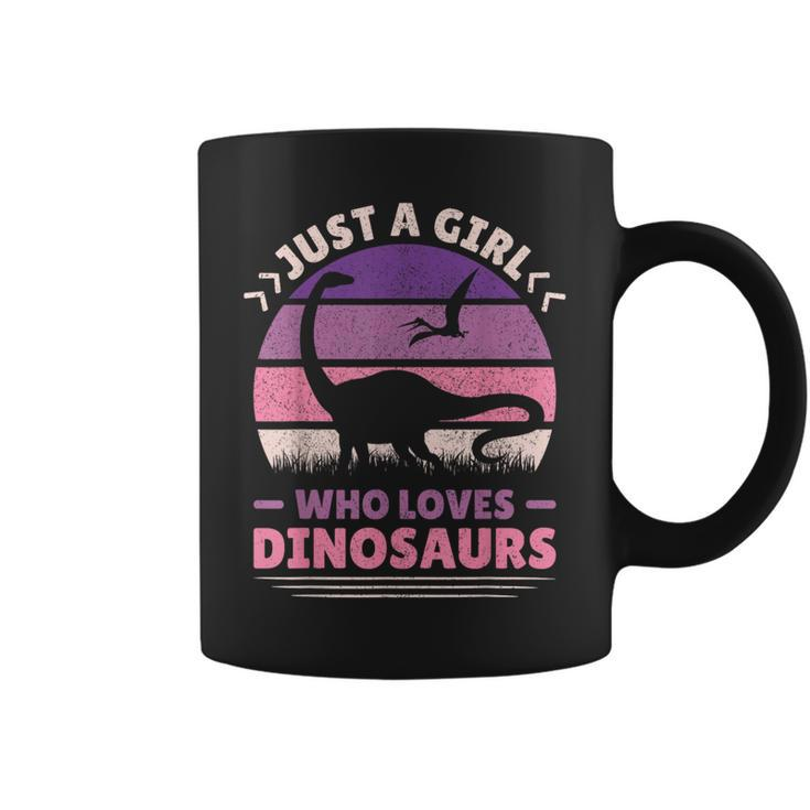 Just A Girl Who Loves Dinosaurs Cute Dino Dinosaur Coffee Mug