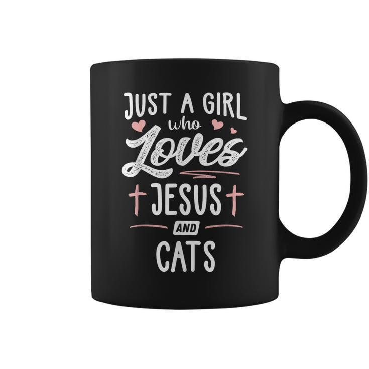Just A Girl Who Loves Jesus And Cats Women Coffee Mug