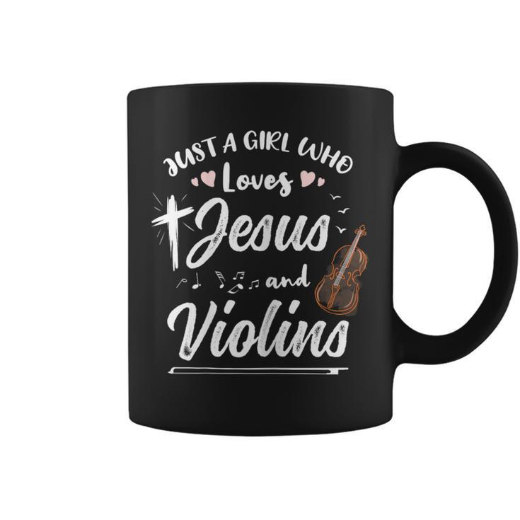 Just A Girl Who Loves Jesus And Violins Coffee Mug
