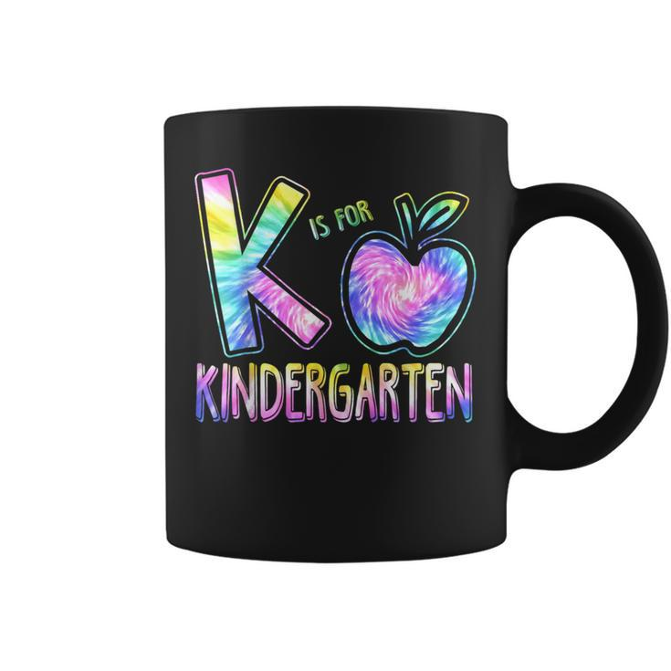 K Is For Kindergarten Teacher Tie Dye Back To School Kinder Coffee Mug