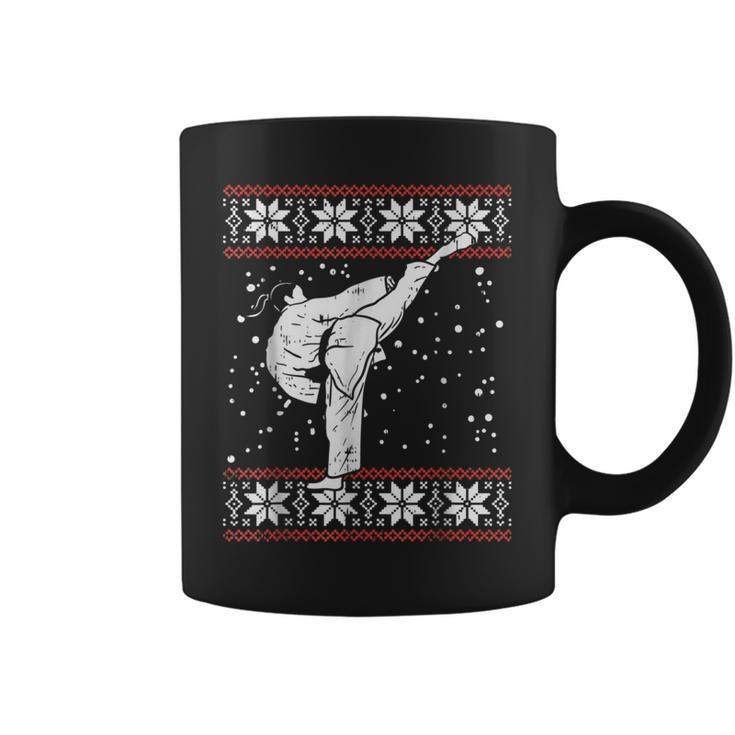 Karate Girl Ugly Christmas Sweater Martial Arts Fighter Coffee Mug