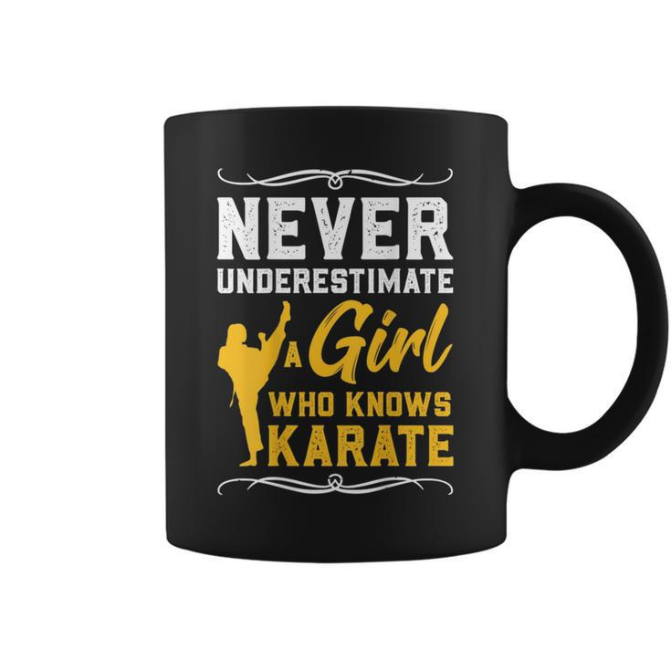 Karate  Never Underestimate A Girl Karate Gift Karate Funny Gifts Coffee Mug
