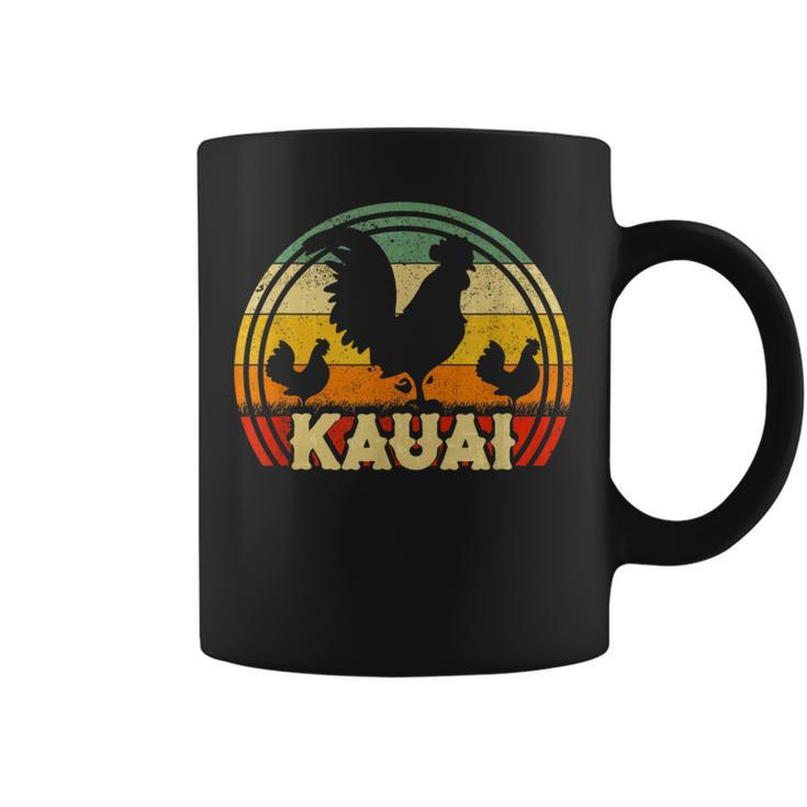 Kauai Rooster Hawaii Vintage Sunset Chickens Pet Lover Coffee Mug
