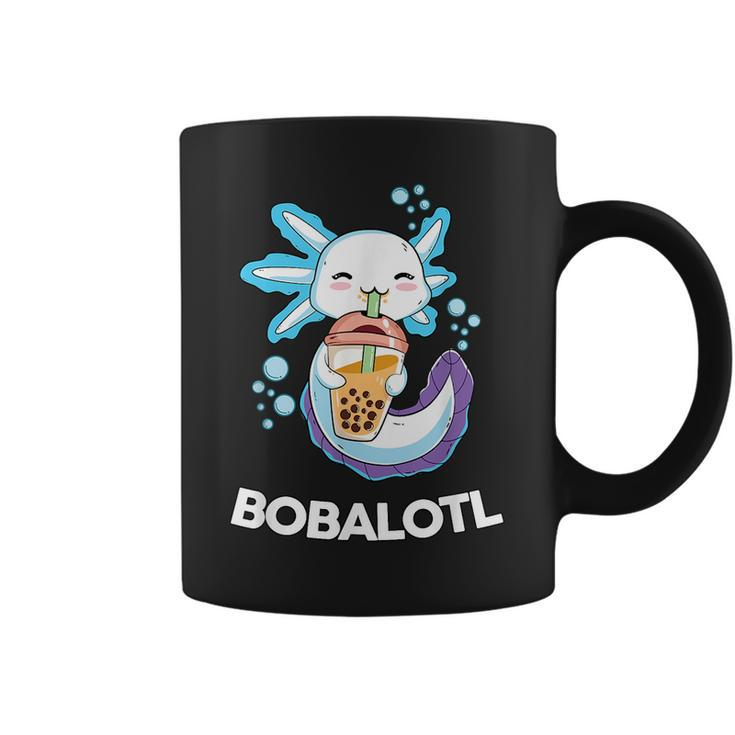 Kawaii Boba Axolotl  Bubble Tea Anime Kids N Girls  Coffee Mug