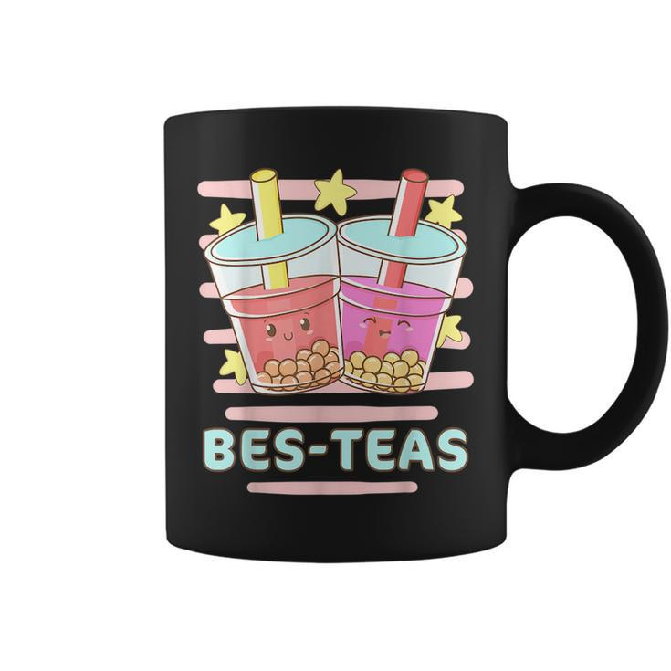 Kawaii Boba Bes-Teas Besties Best Friends Bubble Tea Coffee Mug