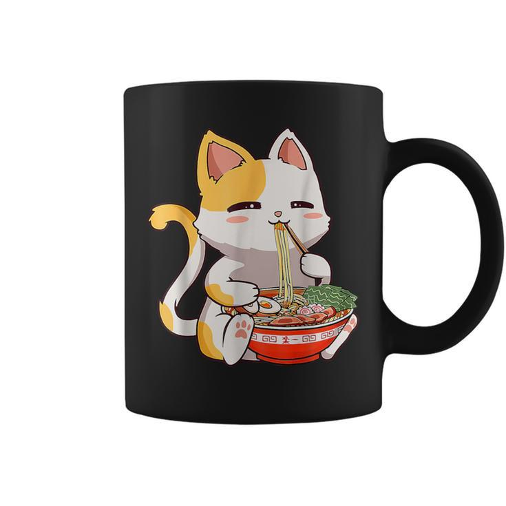 Kawaii Cute Cat Ramen Noodles Anime Girls N Japanese Food Coffee Mug