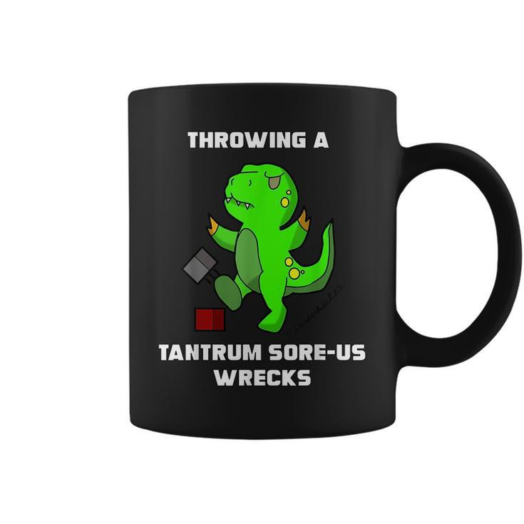 Kawaii T-Rex Tantrum Humor  Coffee Mug