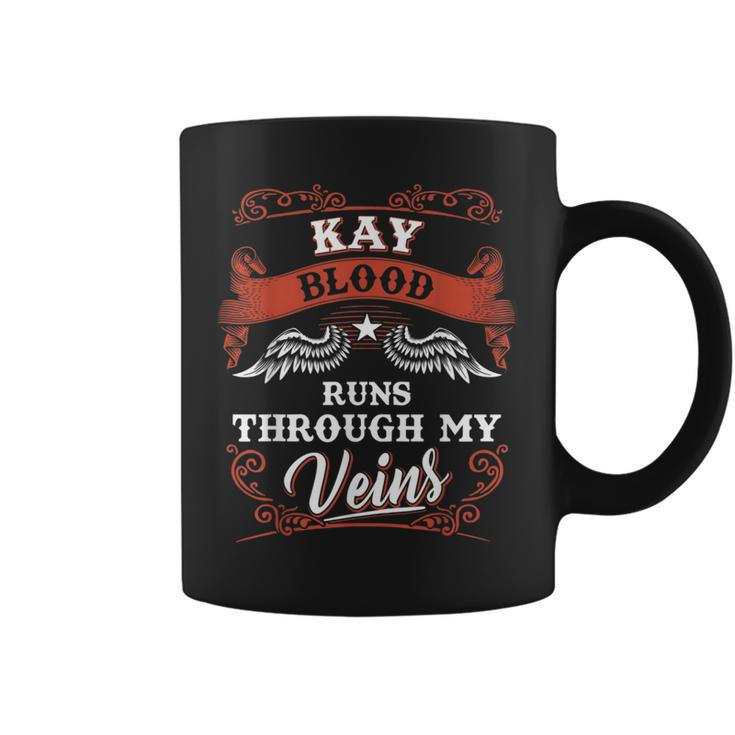 Kay Blood Runs Through My Veins Family Christmas Coffee Mug