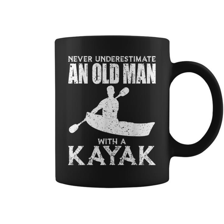 Kayaking Never Underestimate An Old Man With A Kayak Coffee Mug