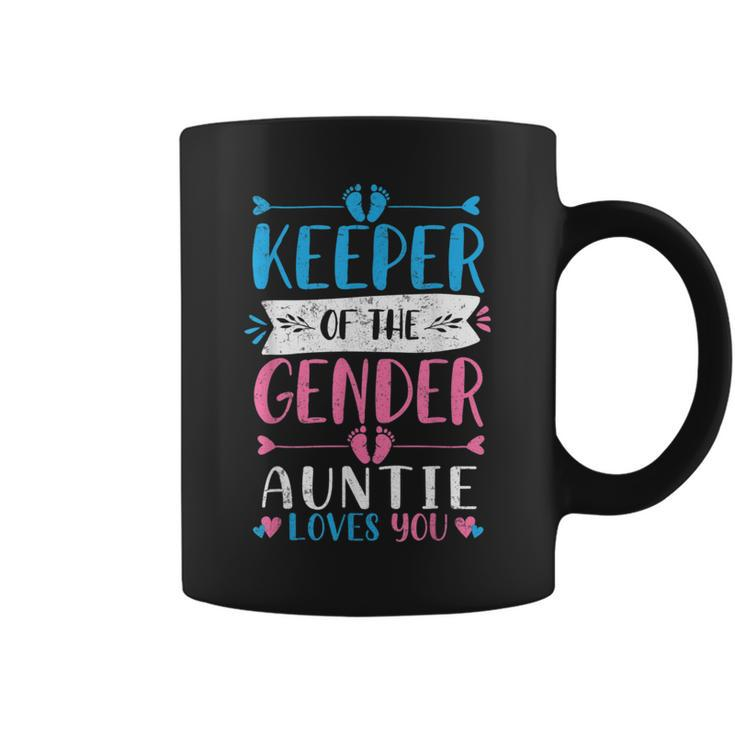 Keeper Of The Gender Auntie Loves You Baby Announcement  Coffee Mug