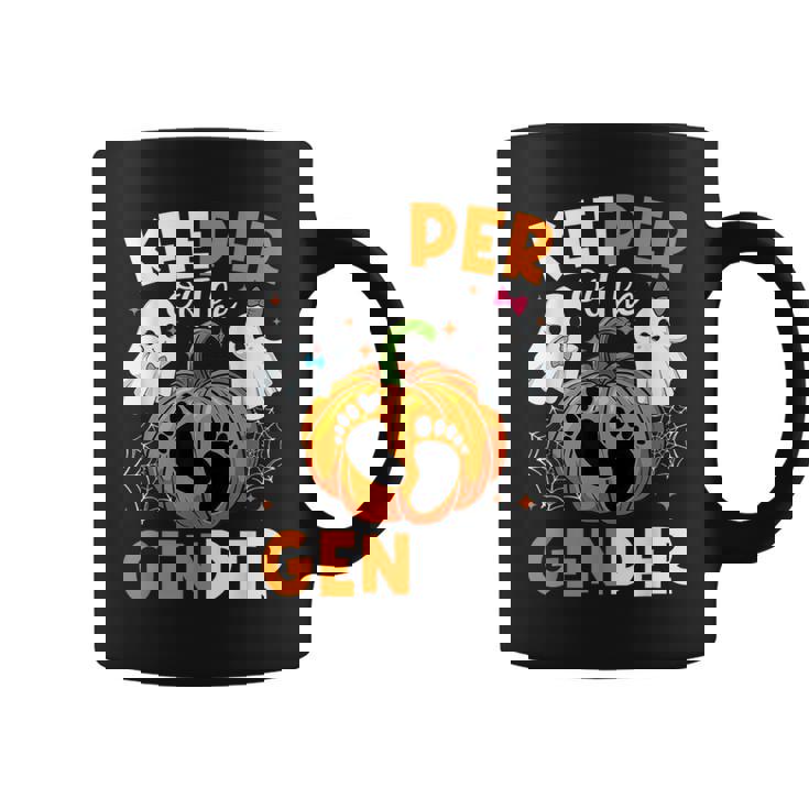 Keeper Of The Gender Reveal Baby Fall Halloween Thanksgiving Coffee Mug