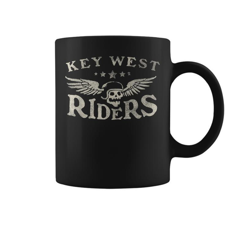Key West Riders Motorcycle Skull Wings Coffee Mug