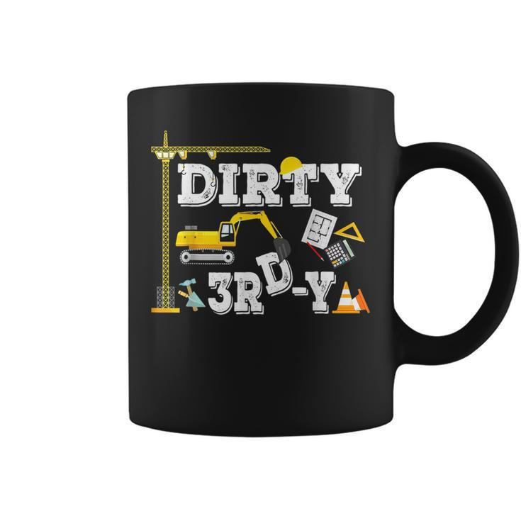 Kids Construction Truck 3Rd Birthday Boy Excavator 3 Digger  Coffee Mug