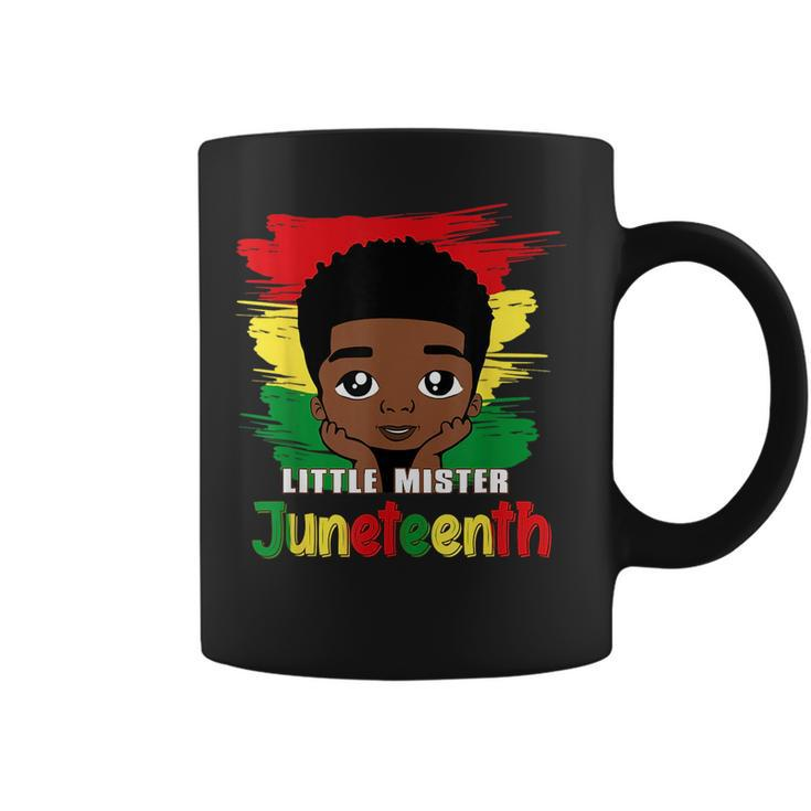 Kids Little Mister Junenth Black Boy Toddler Prince  Coffee Mug