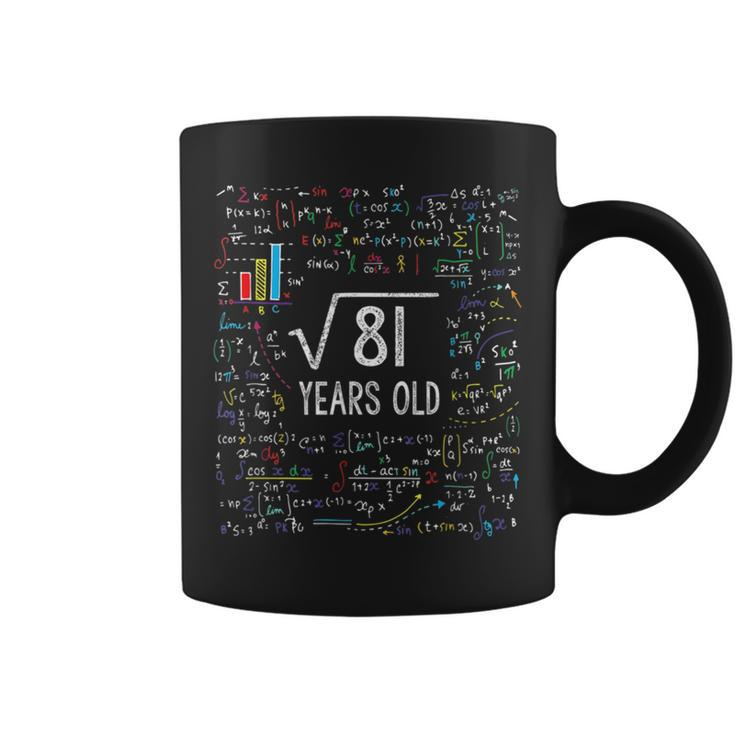 Kids Square Root Of 81 9Th Birthday 9Year Old Gifts Coffee Mug